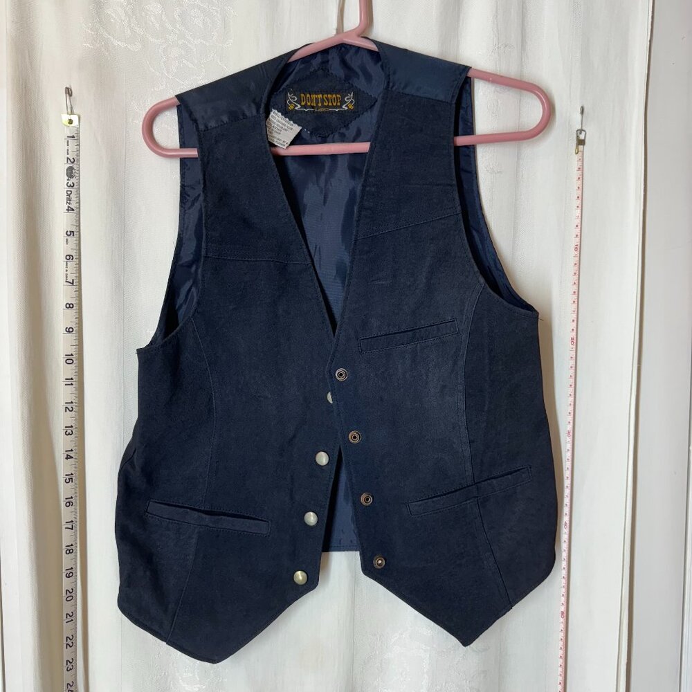 Vintage Don't Stop Leather Vest